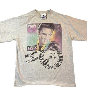Vintage 90s Elvis Presley Graceland T Shirt Mens L Single Stitch USA